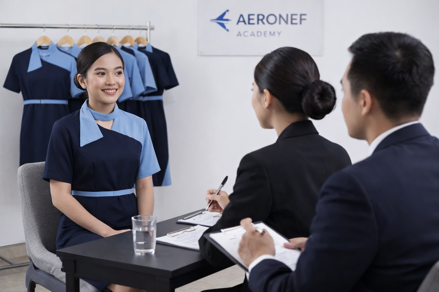 pramugari sedang menunjukkan Cara Membangun Kepercayaan Diri Saat Menghadapi User Interview