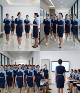pramugari sedang meunjukkan Tips Memilih Jadwal Gelombang Pendaftaran Sekolah Pramugari yang Tepat