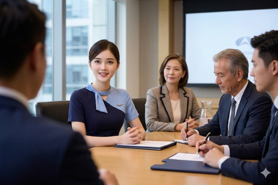 Kandidat sedang menjawab pertanyaan interview